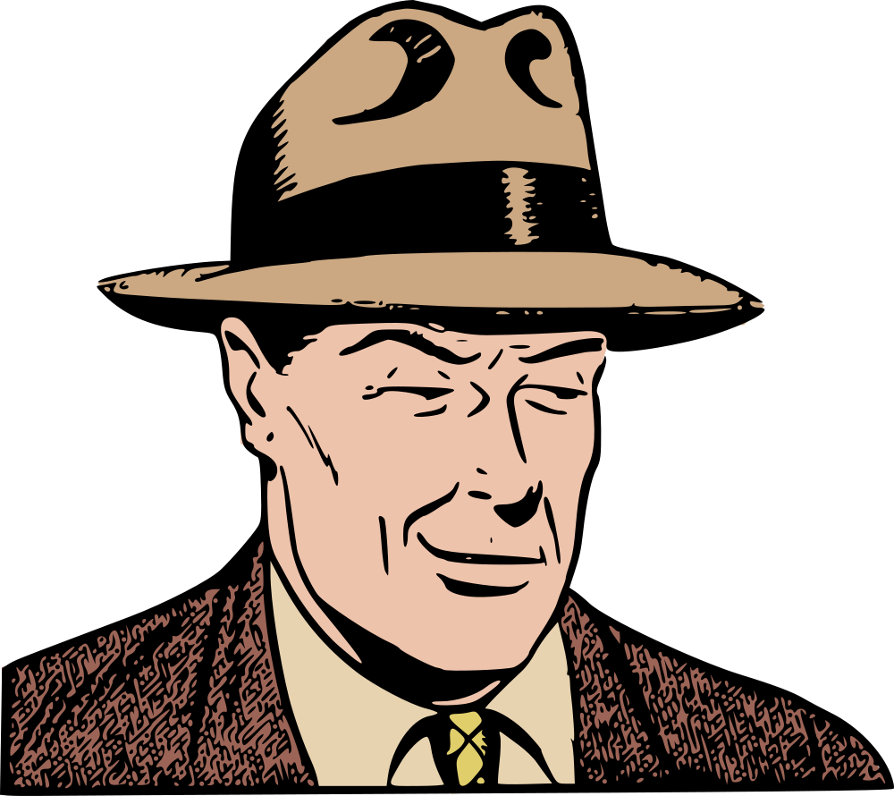 Clip Art Details - Man In A Hat (1000x890)