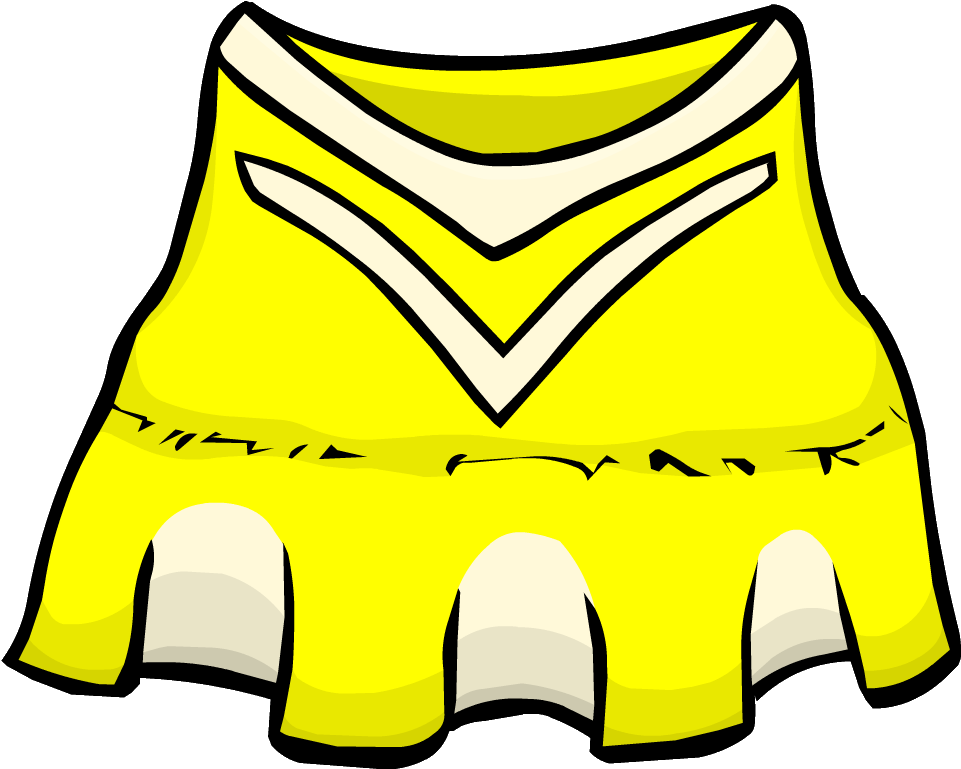 Yellow Cheerleader Outfit - Club Penguin Cheerleader Outfit (980x775)