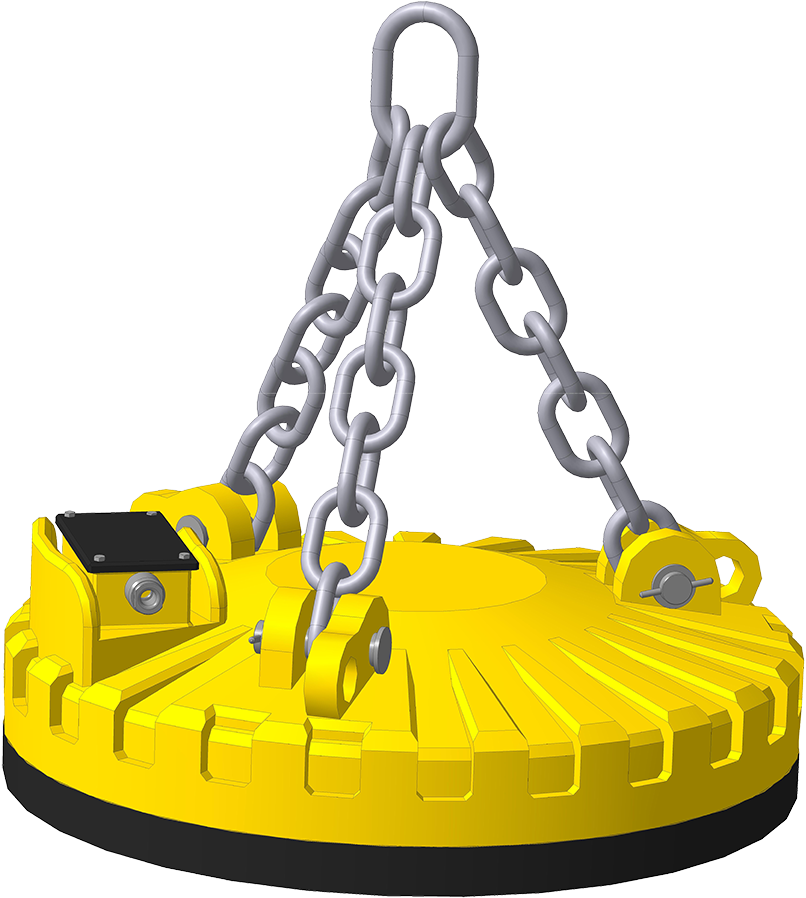 The Dkms Series Lifting Electromagnets For Scrap, Slabs - Electroimanes En La Industria (1000x1133)