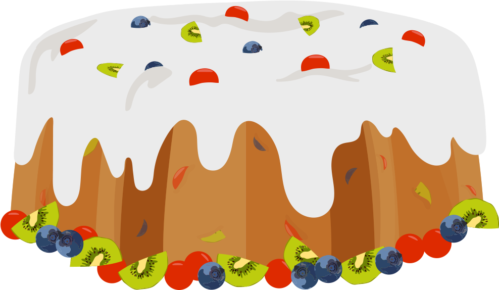 This Is A Sticker Of A Fruit Cake - Fruitcake (1000x654)