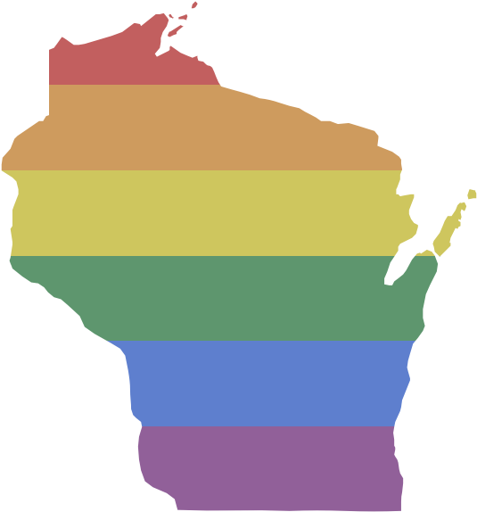 Lgbt Wisconsin - Shape Of Wisconsin Png (600x600)