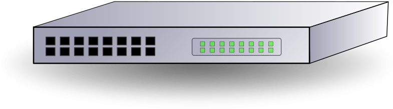 Network Switch Svg Vector File, Vector Clip Art Svg - Switch Box Clip Art (900x338)