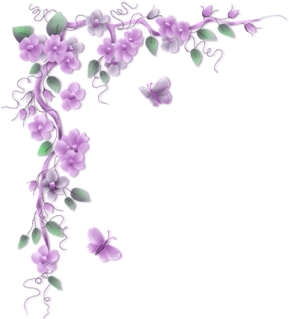 Page 72 - Purple Flower Border Png (417x483)