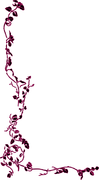 Burgundy Floral Clipart - Plum Border (330x595)
