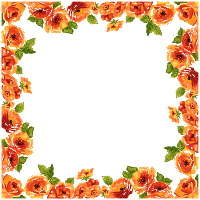 Flower Border Png Free Download Clip Art On 8cebkzzxi - Flower Border Design Transparent (687x687)