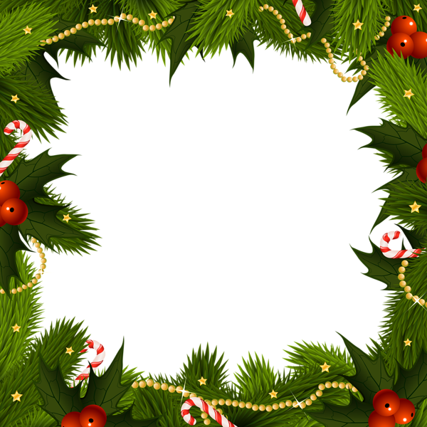Transparent Christmas Border Png Frame - Christmas Border Transparent Background (600x600)