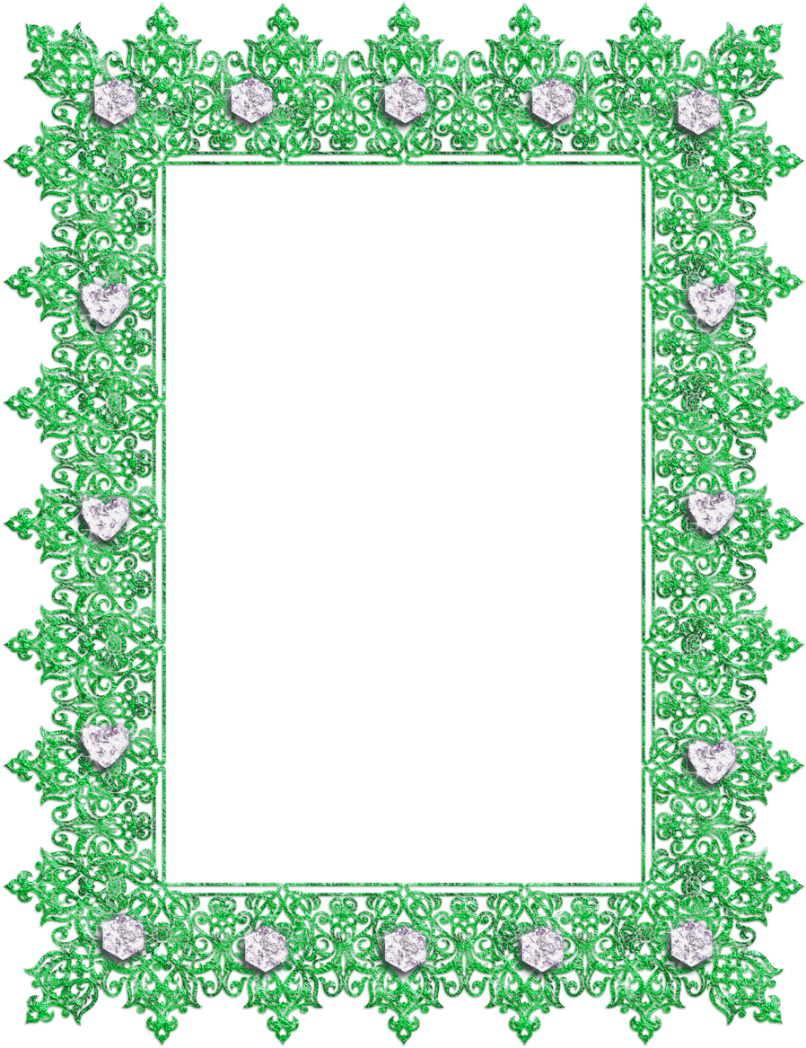 Green Transparent Frame With Diamonds - Diza Frames 12 By Diza 74 On Deviantart Png (960x1280)