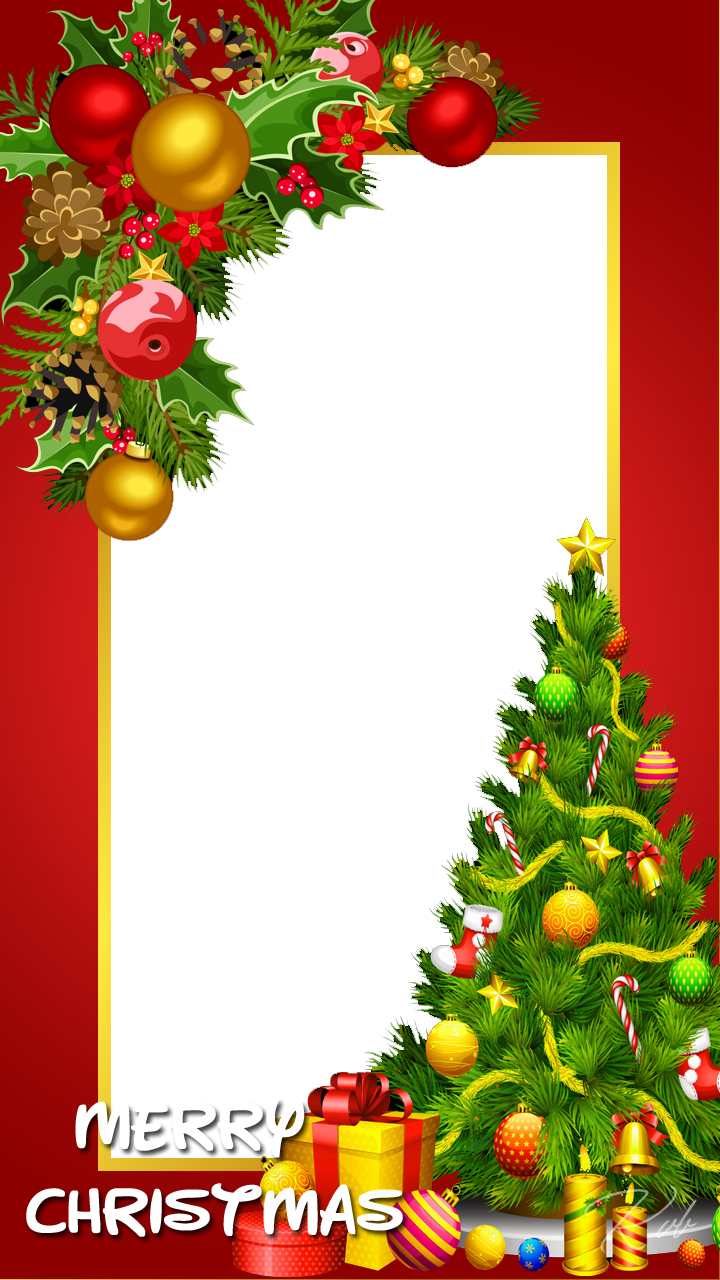 Red Christmas Frame With Christmas Tree - Christmas Tree Patterns Diamond Painting Needlework (720x1280)
