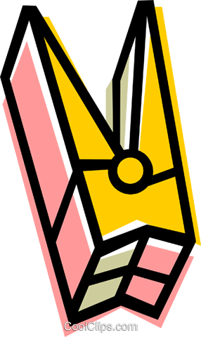 Clothes Pin Royalty Free Vector Clip Art Illustration - Clothes Pin Royalty Free Vector Clip Art Illustration (286x480)
