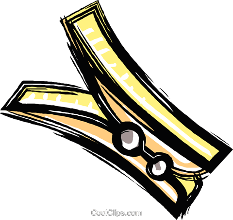Clothes Pins Royalty Free Vector Clip Art Illustration - Clip Art (480x452)