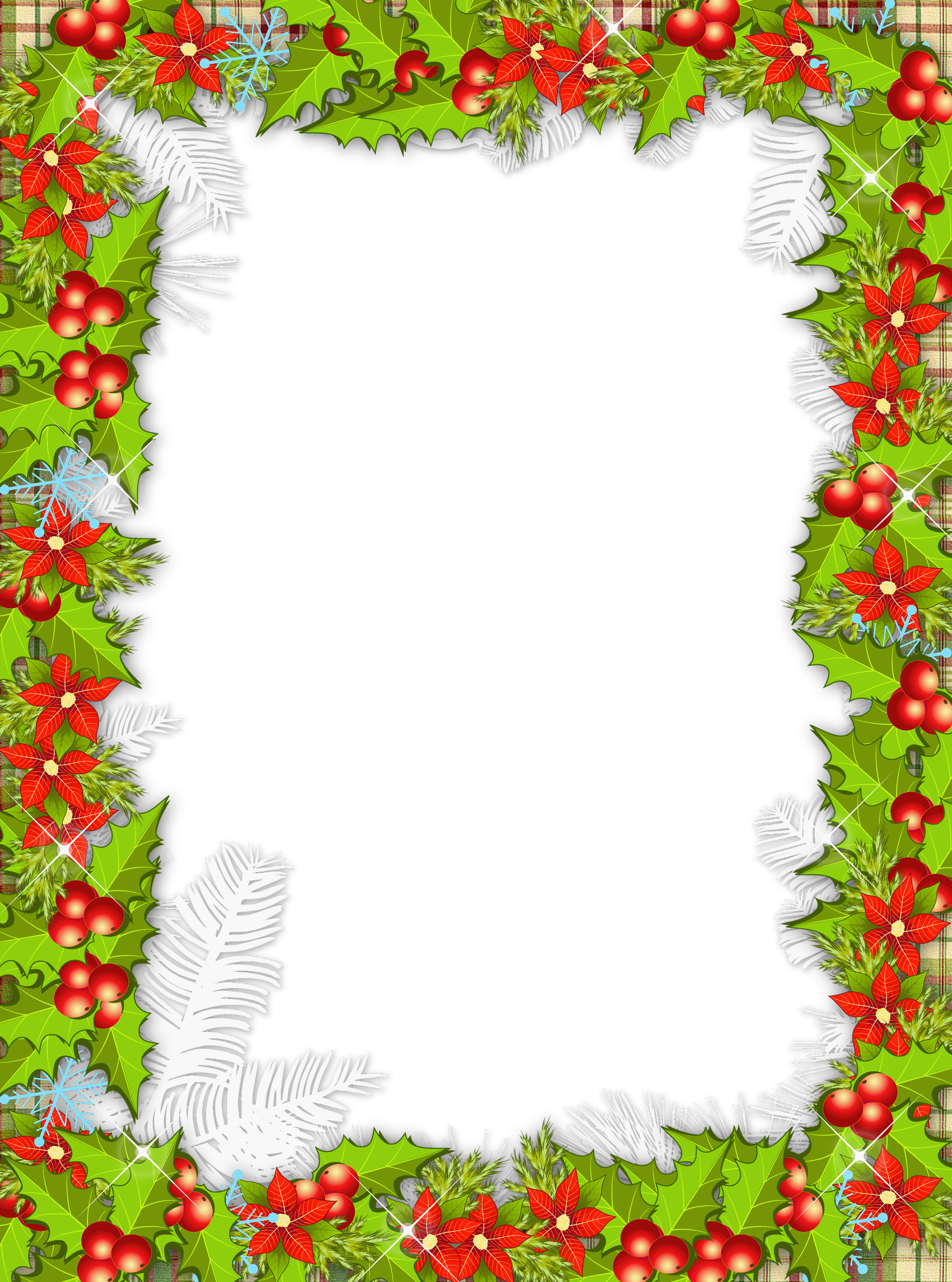Christmas Mistletoe Png Photo Frame - Nor Tarva Banastexcutyunner (1700x2290)