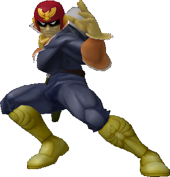 Ssbm Captain Falcon Render - Captain Falcon Super Smash Bros Melee (345x358)