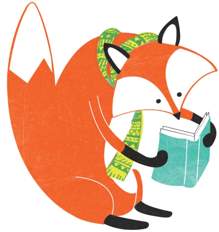 Reading Fox Percy Jackson Clip Art - Fox Reading Clipart (500x583)