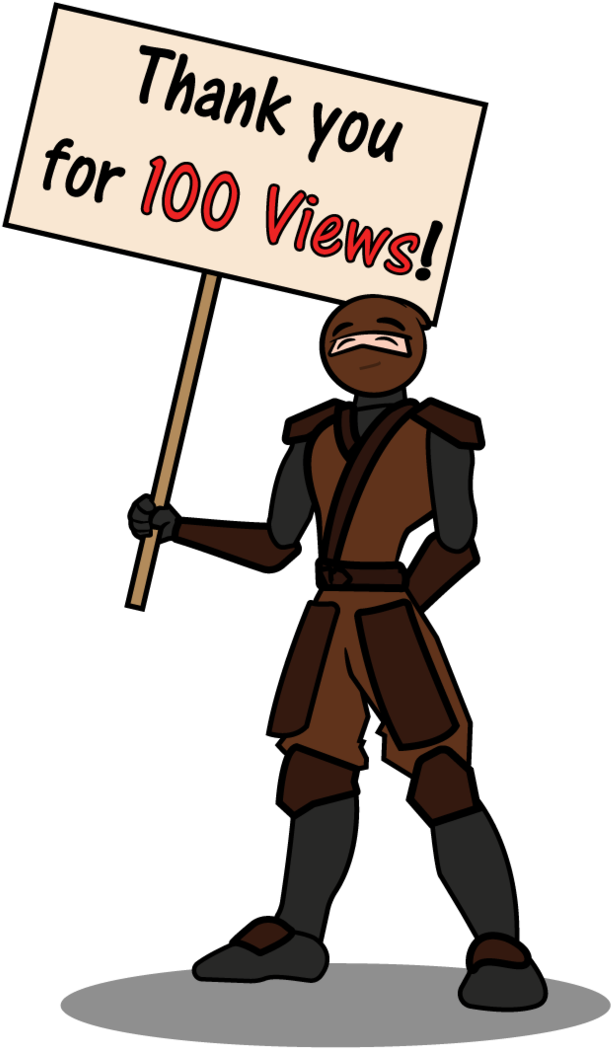Thank You For 100 Views By Mrcoffeeninja - Glasses-thank You, Teacher Card (755x1059)