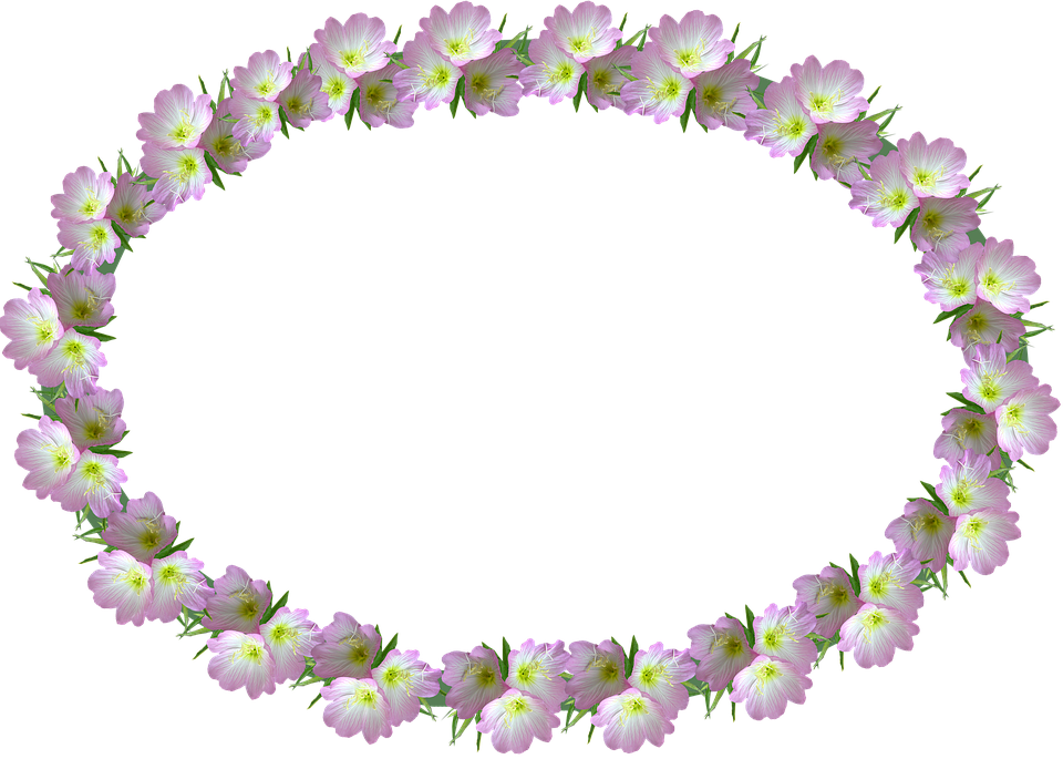 Frame, Floral, Pink Flowers - Necklace (960x685)