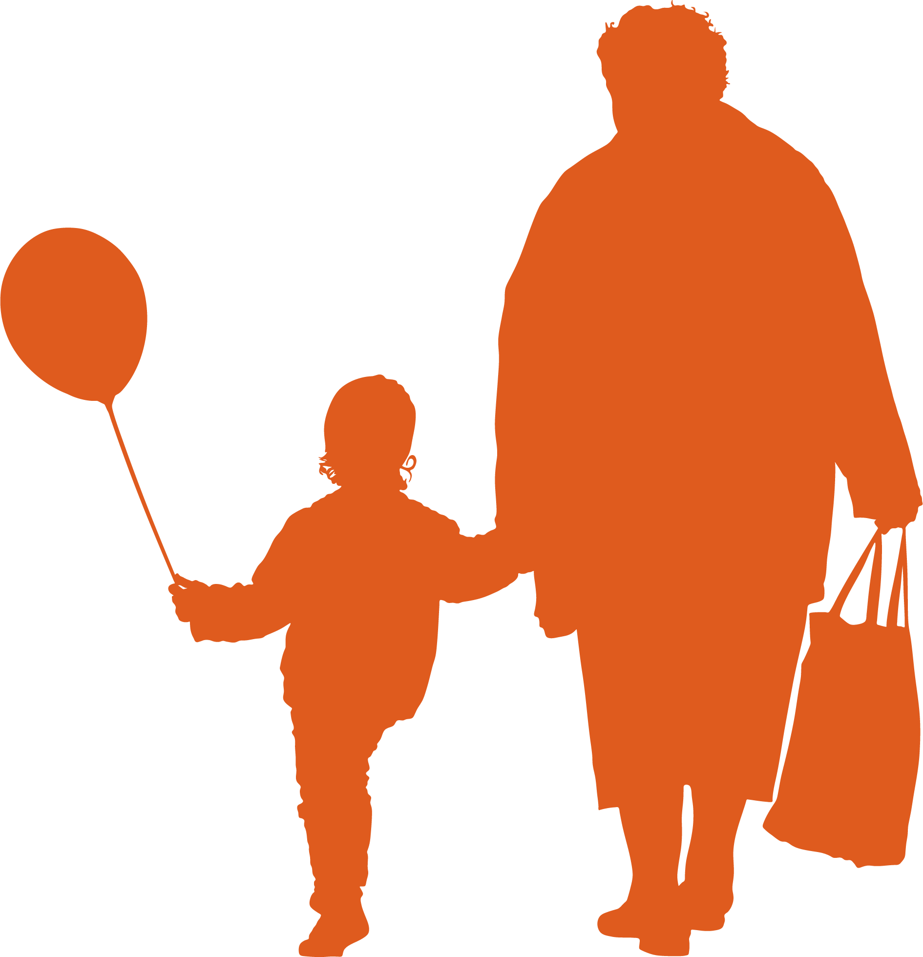 Grandparent Orange@2x - Grandmother Silhouette (1890x1960)