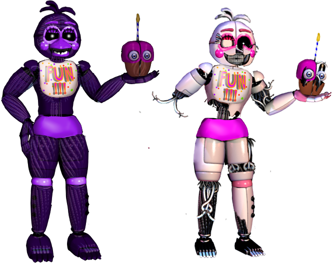 Shadow Funtime Chica And Old By Fnaf-fan201 - Funtime Shadow Chica (664x525)