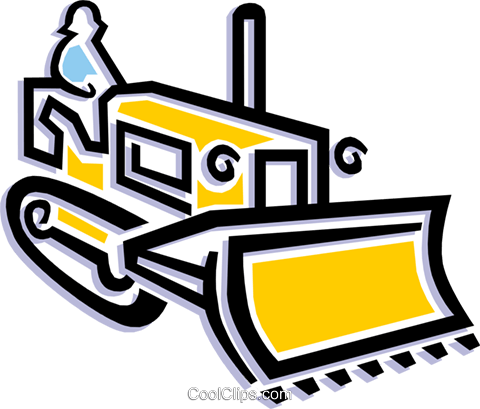Man Driving Bulldozer Royalty Free Vector Clip Art - Physical Capital Clipart (480x409)