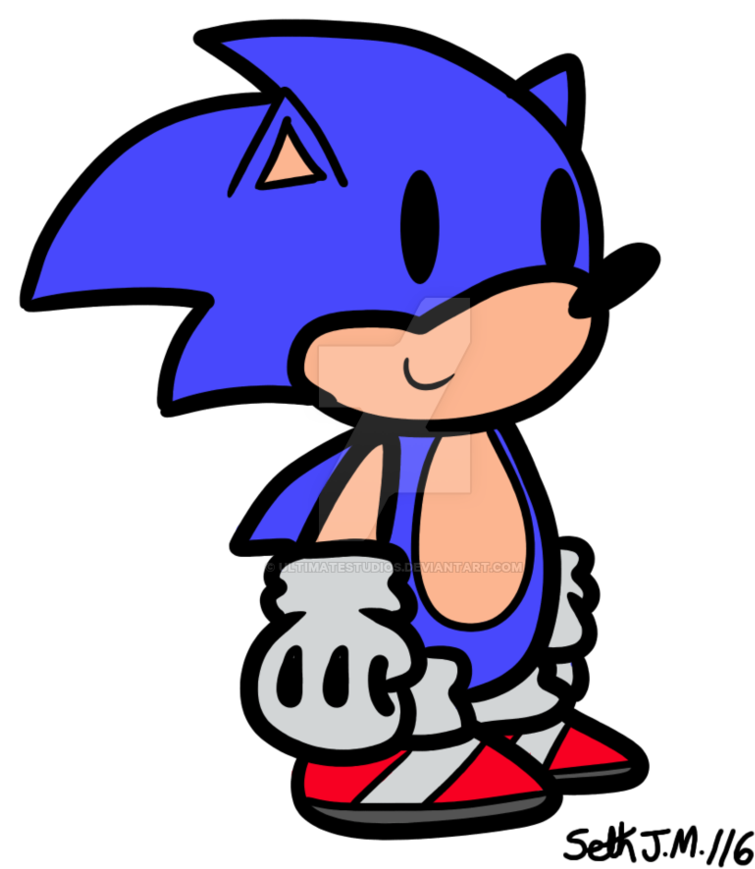 Fabric Sonic By Ultimatestudios - Cartoon (883x904)