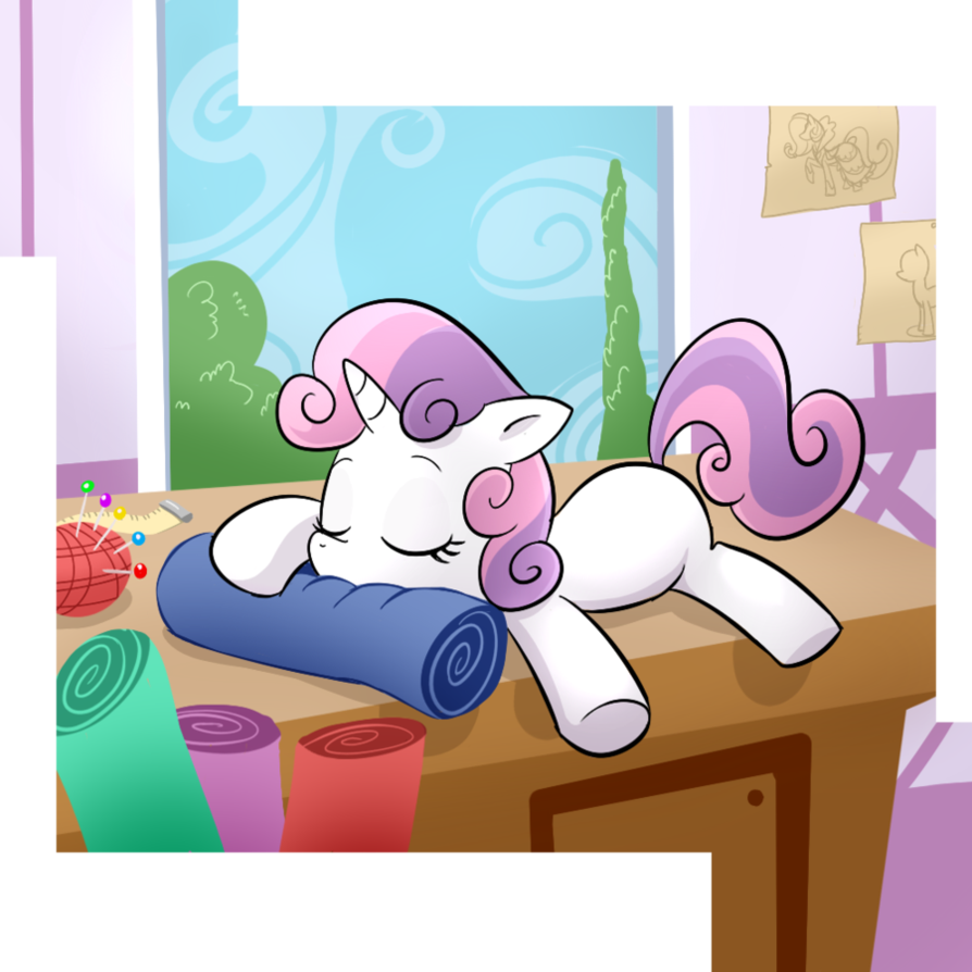 Good Fabric By Csimadmax - Sweetie Sleeping Belle Mlp (894x894)