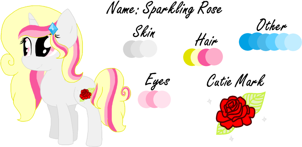 Sparkling Rose Ref Sheet By Cutiekittyfoxpainter - Sparkling Rose Ref Sheet By Cutiekittyfoxpainter (1024x507)