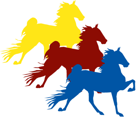 Tri-color Saddlebred Fabric By Horsefly On Spoonflower - Horse Fabric - Tri-color Saddlebred Custom Fabric (470x403)