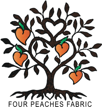 All About Four Peaches Fabric - Easy Tree Of Life Drawing (400x419)