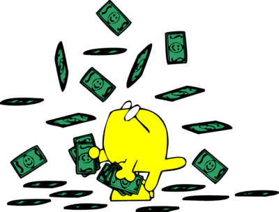 Raining Money Clipart 2 By Christopher - Falling Money Clipart Png (400x304)