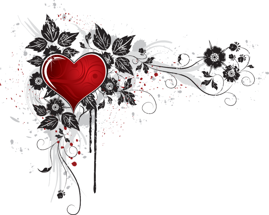 Red Heart With Black Leaves - My Daughters Step Mom (900x719)