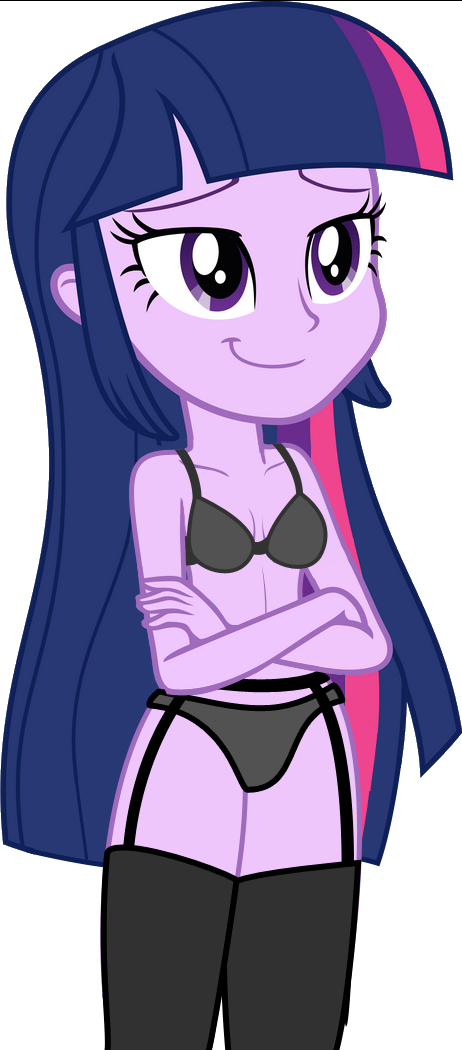 Black Underwear, Bra, Clothes, Edit, Equestria Girls, - Equestria Girls Twilight Sparkle Hot (462x1050)