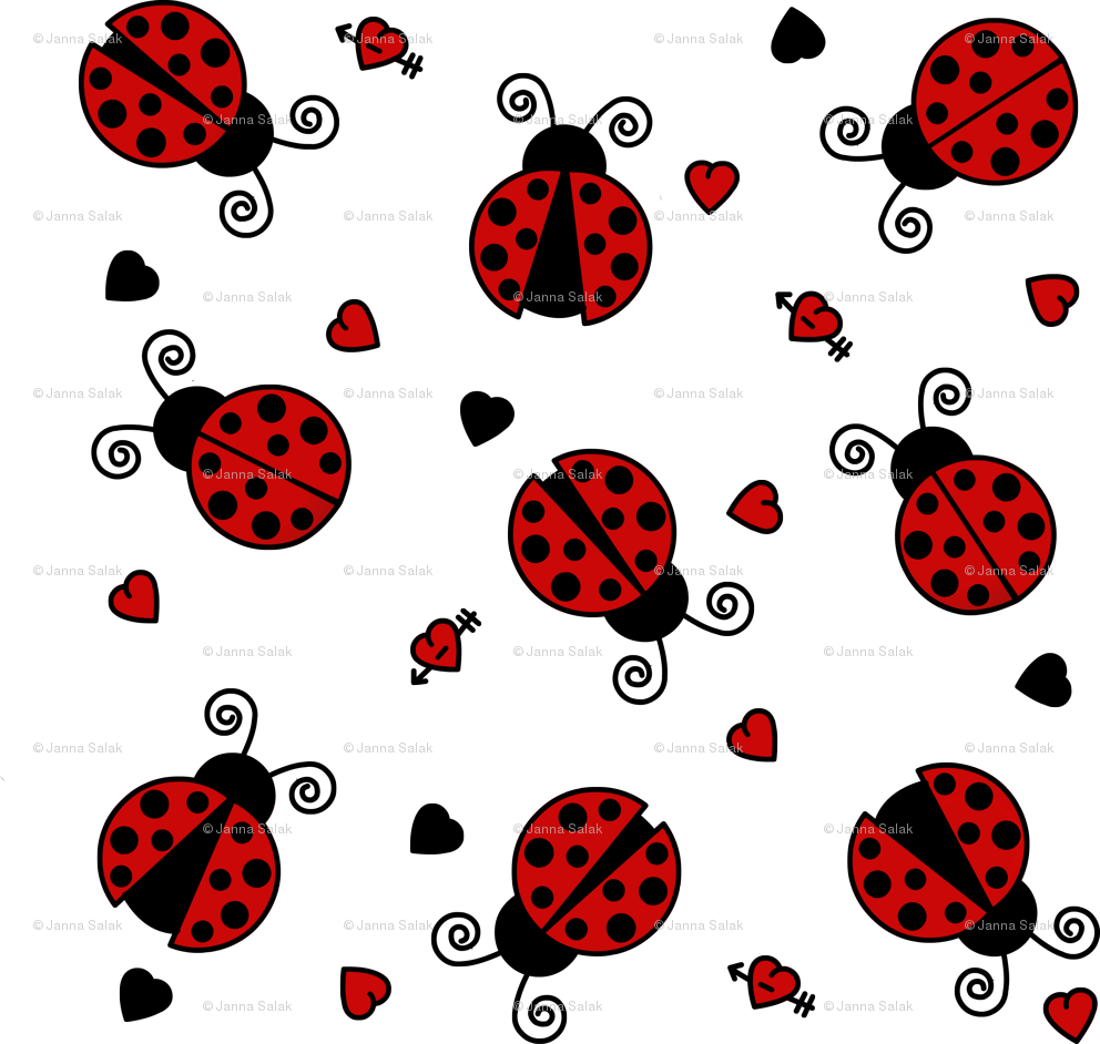 Ladybug Wallpaper Border Love Bug Ladybugs - Papel De Parede De Joaninhas (992x942)