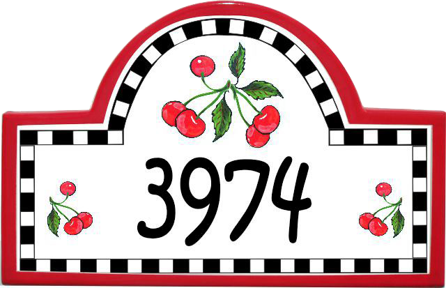 Cherries Address Signs And House Plaques - Pina Records (640x413)