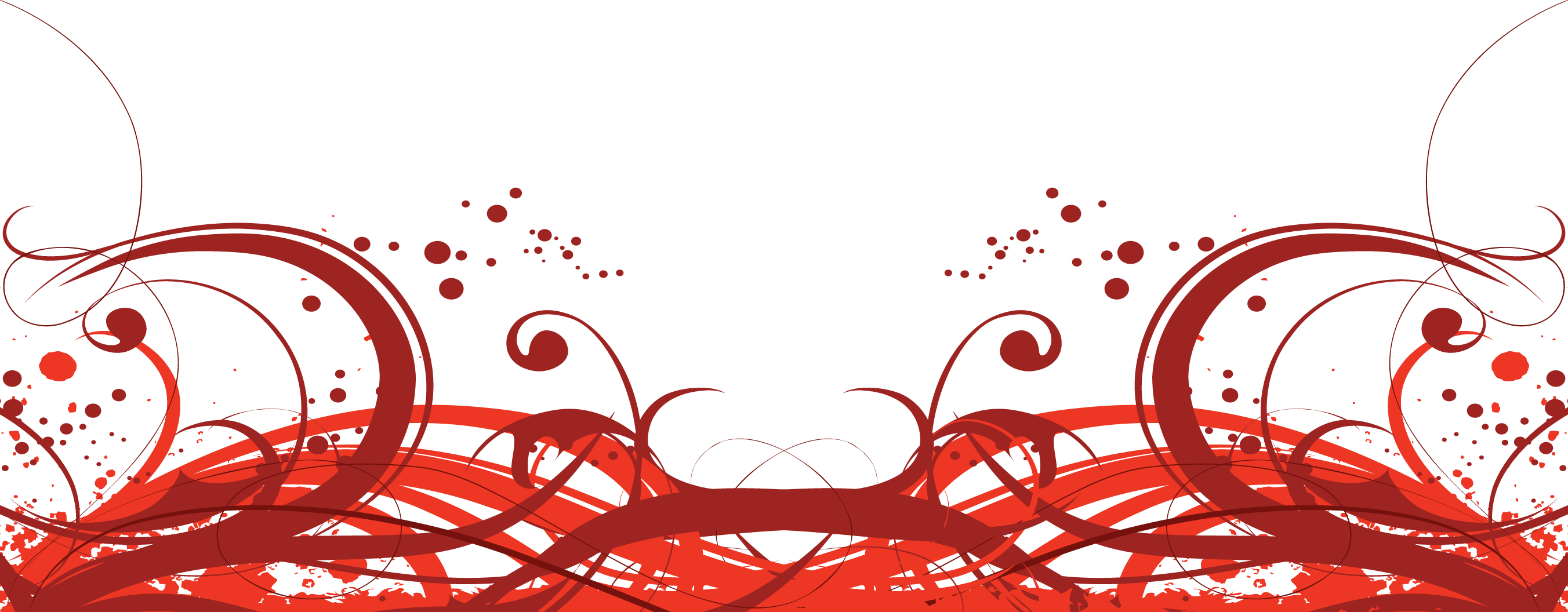 Red Line Euclidean Vector - Transparent Red Vector Border (2704x1056)