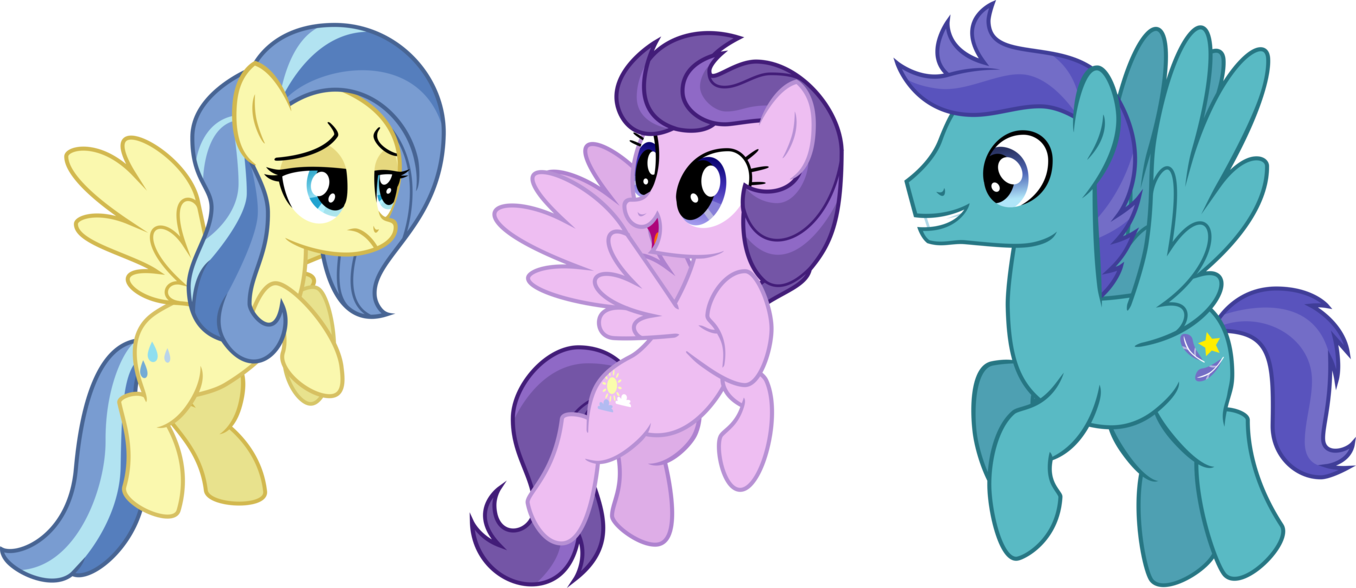The Pegasus Trio From Tanks For The Memories My Little - My Little Pony Pegasus (1356x588)