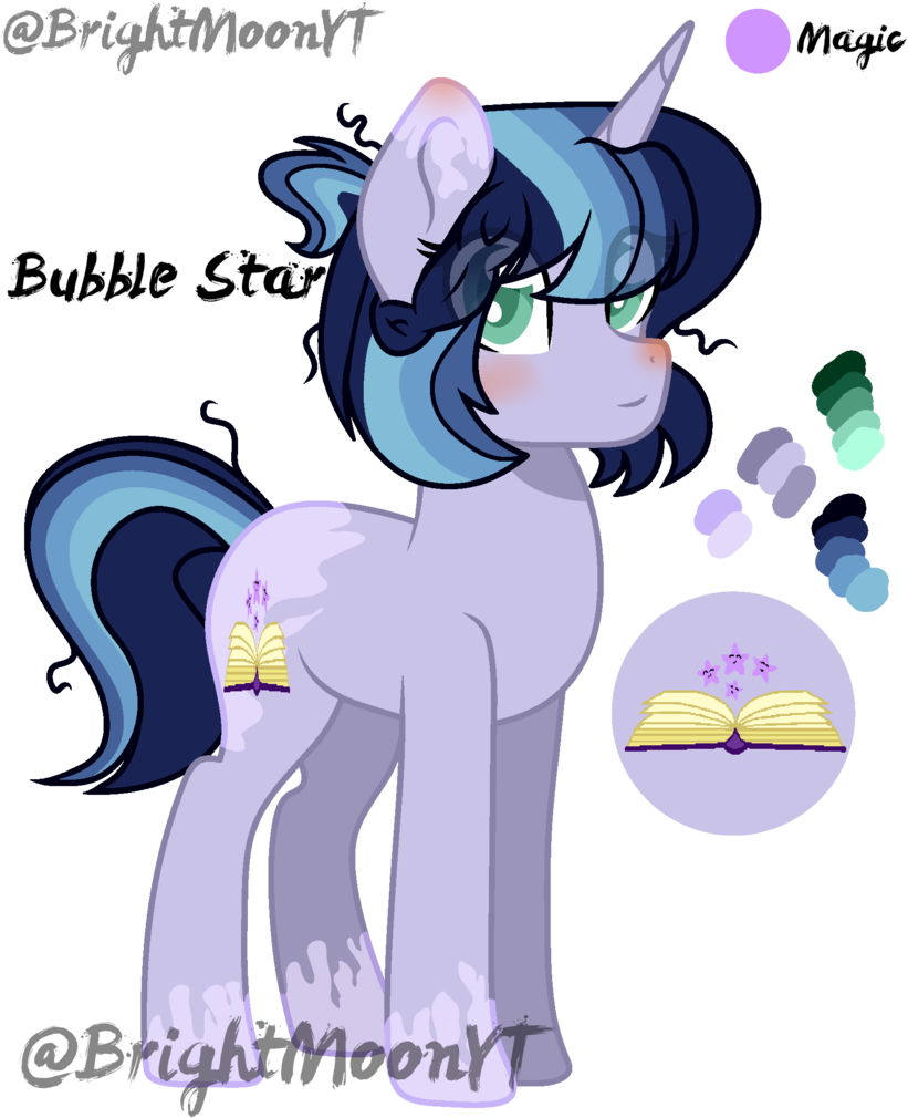 Brightmoonyt, Female, Mare, Oc, Oc - Cartoon (823x1024)