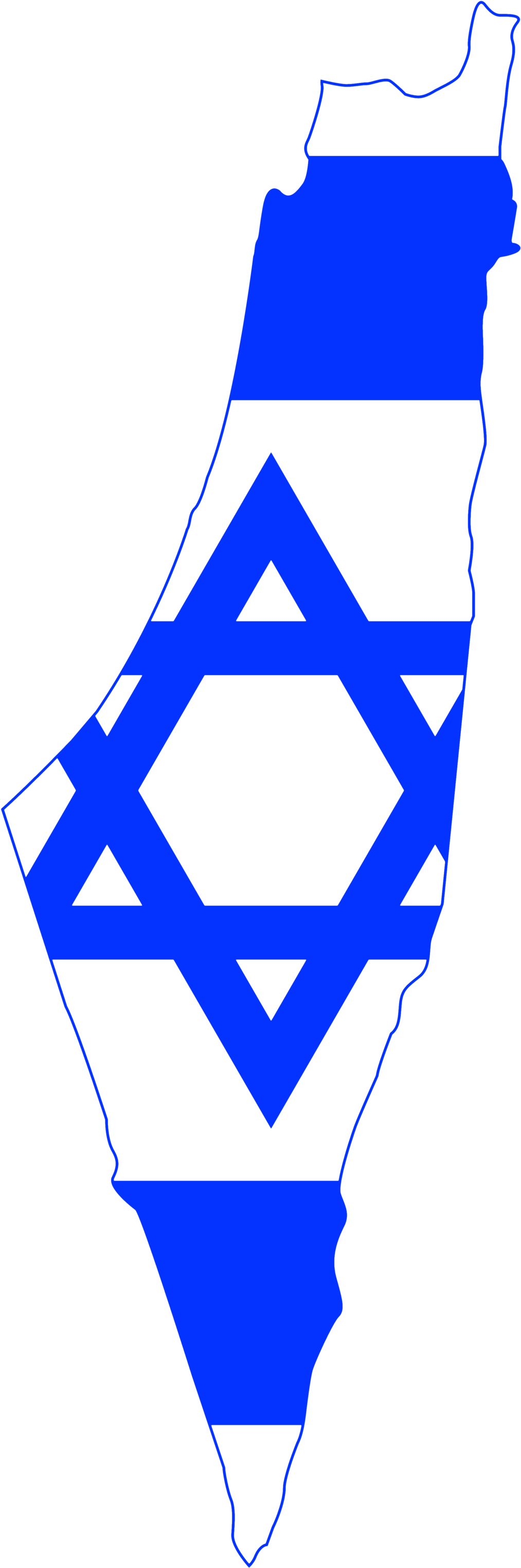 Israel Map Flag By Britannialoyalist Israel Map Flag - Clip Art (1024x3098)