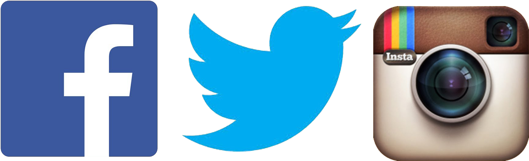 Facebook Twitter Instagram Logo Png - (1764x552) Png Clipart Download, image size:1732x530