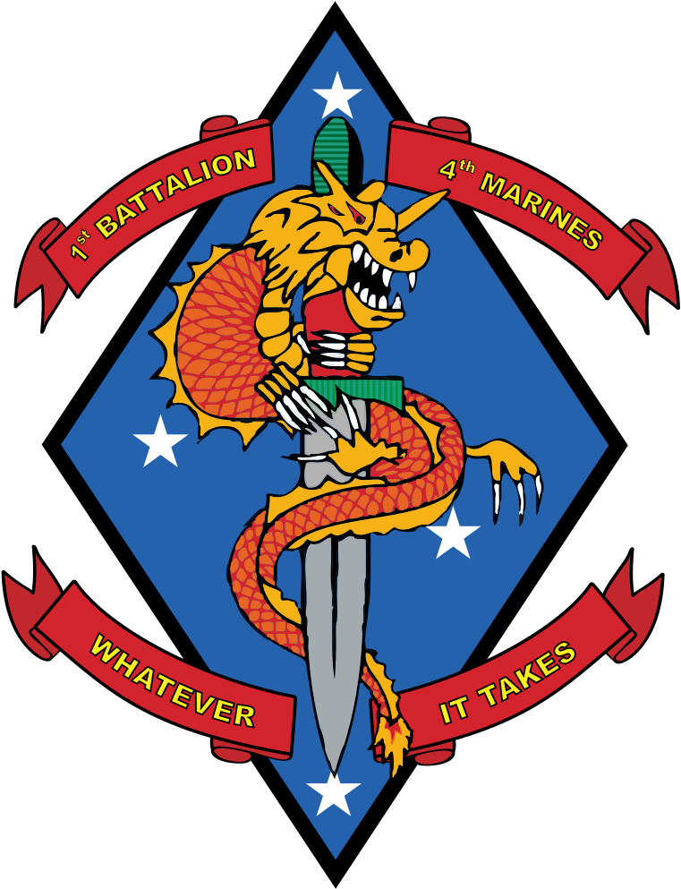 File - 1bn-4thmar Logo - Svg - 1st Battalion 4th Marines (788x1024)