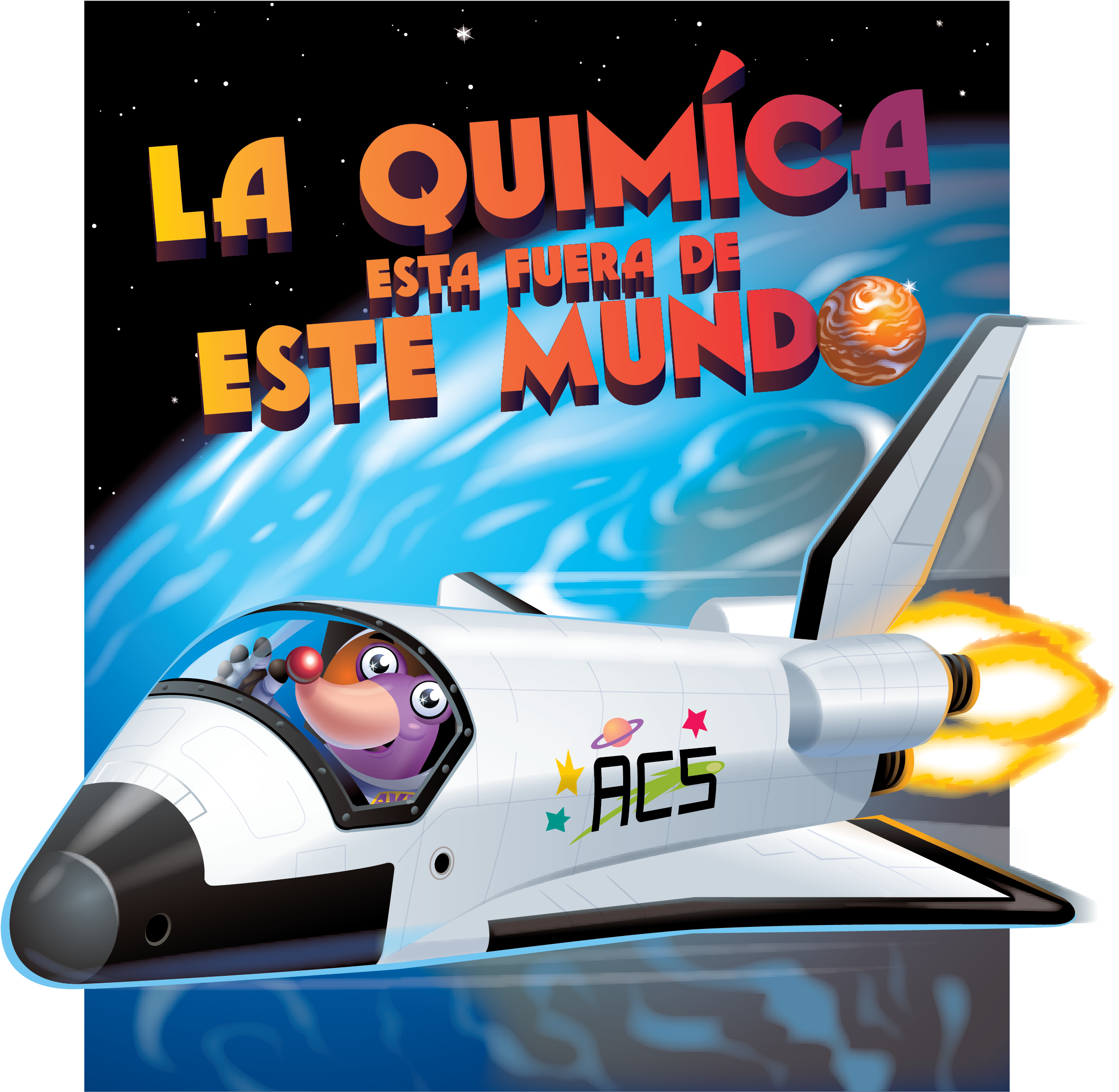 Space Chemistry Spanish Cover Art - Rocket (2550x3300)