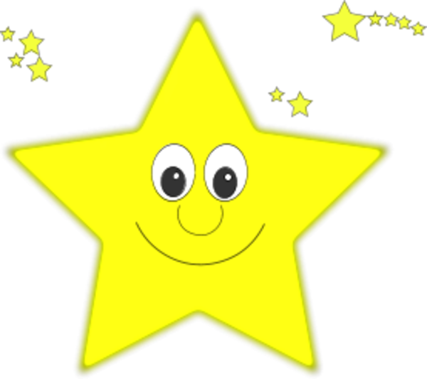 Smiley Face Star Clipart - Smile Star Clipart Png (600x533)