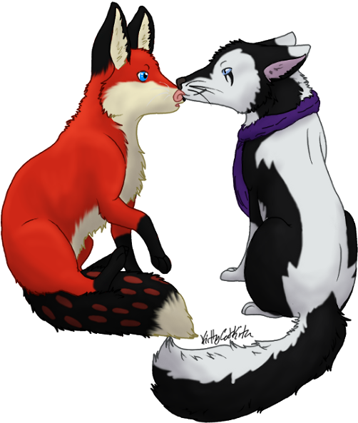 Scotty And Mini For Minithefox - Cartoon (579x600)