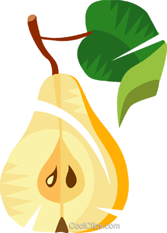 Sliced Pear Royalty Free Vector Clip Art Illustration - Sliced Pear Royalty Free Vector Clip Art Illustration (344x480)