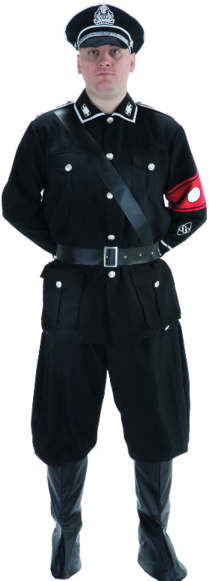 Adult German Gestapo Officer Costume - Ss Uniform Fancy Dress (366x580)