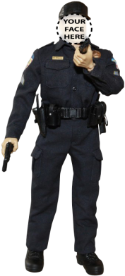 Police 12 Inch Figure With Your Face On It - Crossfire White Wolf (350x397)