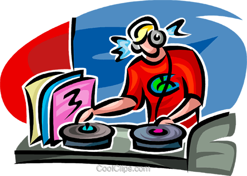 Disk Jockey Royalty Free Vector Clip Art Illustration - Disk Jockey Royalty Free Vector Clip Art Illustration (480x342)