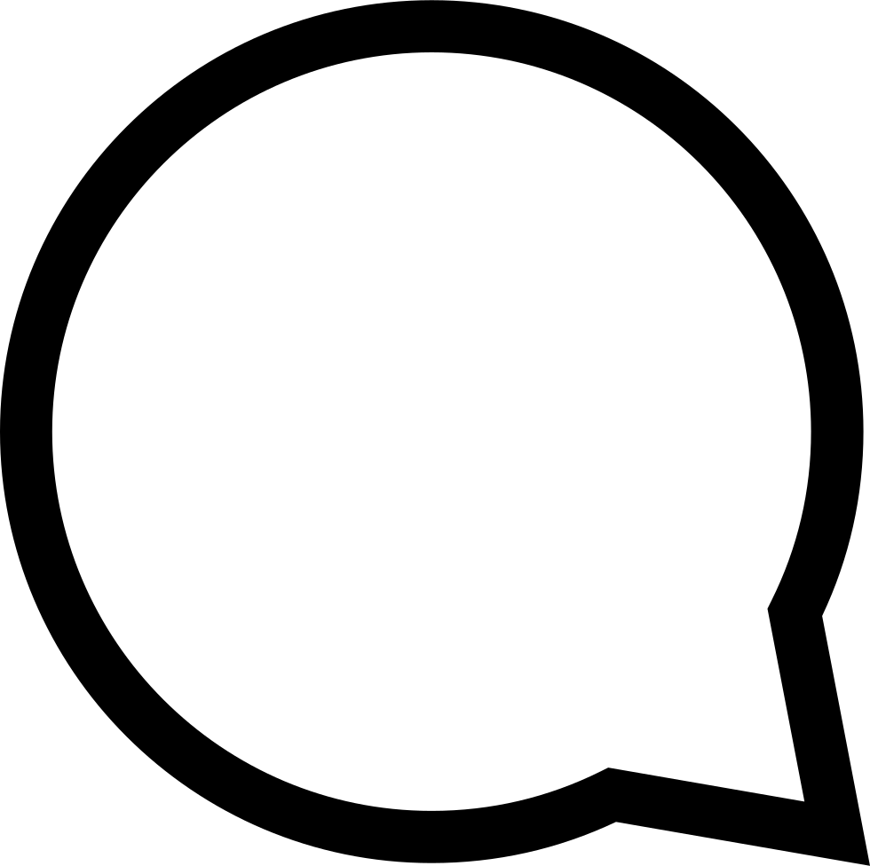 Speech Bubble Outline - Circle (980x976)