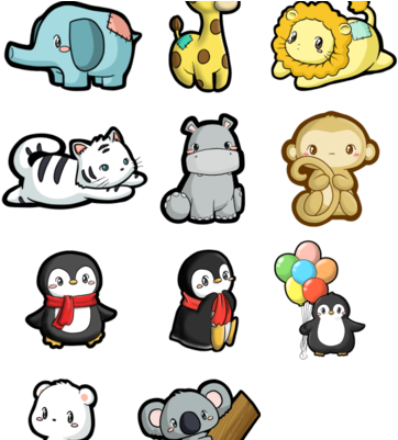 Zoo Animal Stickers - Zoo Animal Stickers (400x400)