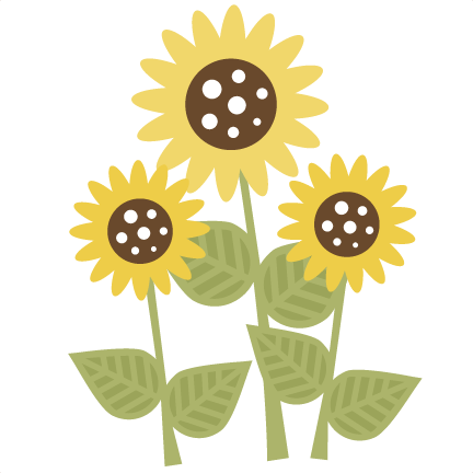 Nice Sunflower Images Clip Art Sunflowersvg Scrapbook - Cute Sunflower Clip Art (432x432)