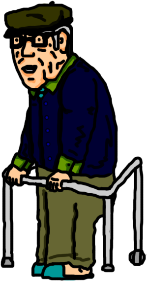 Cute Old Man By Ego-suicide - Cartoon (410x622)