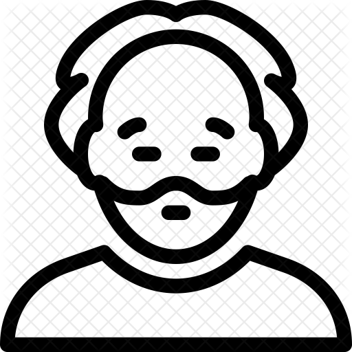Old Man Icon - Einstein Icon (512x512)